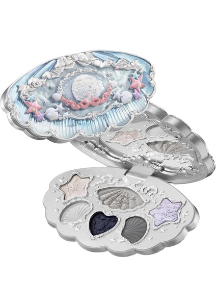 Deep Sea Palet,6'lı Far, Allık, Aydınlatıcı, Dumanlı Gri ve Gümüş Işıltılar