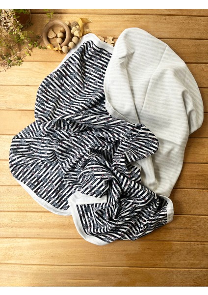 Naturel Pamuklu 80X90 cm Tek Kat Denizci Penye Bebek Battaniye fırsatları