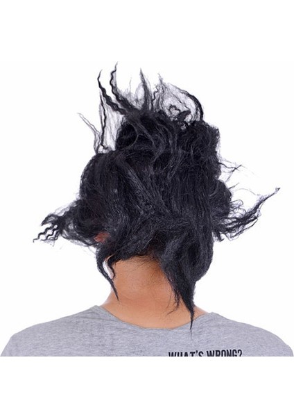 Lateks Dişli Korku Maskesi Saçlı Yarım Surat fırsatları