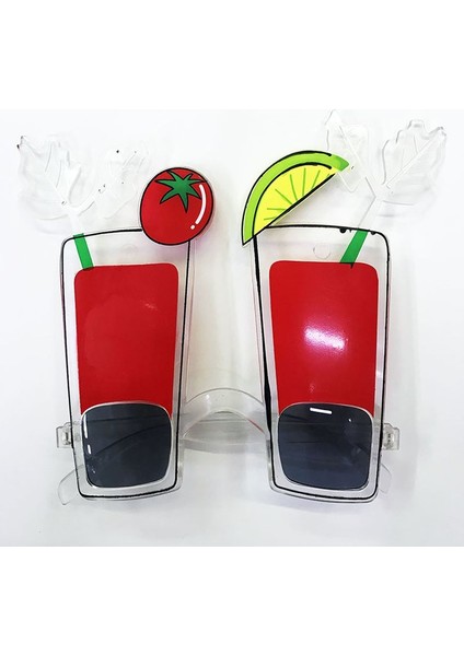 Kırmızı Renk Uzun Kadeh Tekila Şekilli Yılbaşı Parti Gözlüğü fiyatları