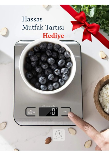 50 Fonksiyonlu Hamur Yoğurma Smoothie Rende Öğütücü Doğrayıcı Hepsi Bir Arada Mutfak Robotu 800 W Güçlü Motor