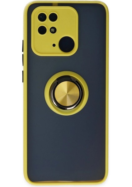 Xiaomi Poco C40 Kılıf Montreal Yüzüklü Silikon Kapak - SARI-(5796) - M193K087-R00193