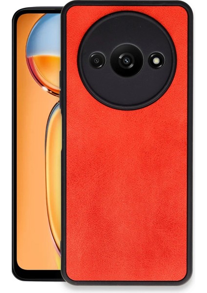 Xiaomi Redmi A3 4g Kılıf Aras Deri Kapak - KIRMIZI-(5796)