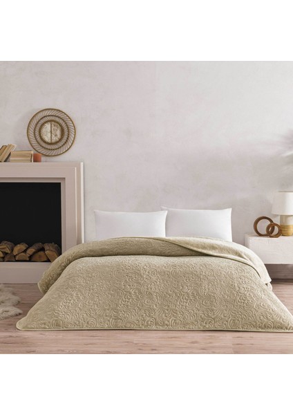 Doressa Çift Kişilik Battaniye Camel