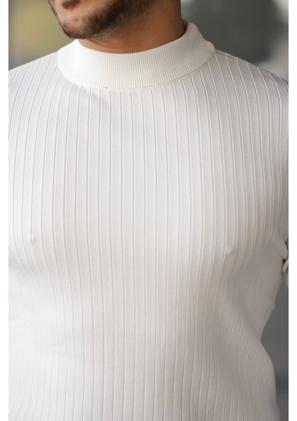 Erkek Yarım Balıkçı Yaka Fitilli Triko modelleri