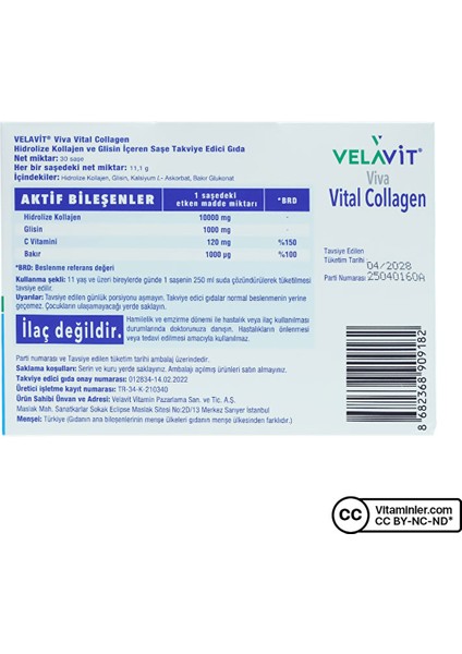 Viva Vital Collagen 30 Saşe modelleri