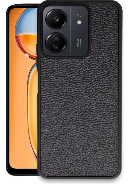 Xiaomi Redmi 13C Kılıf Aras Deri Kapak - SIYAH-(5796)