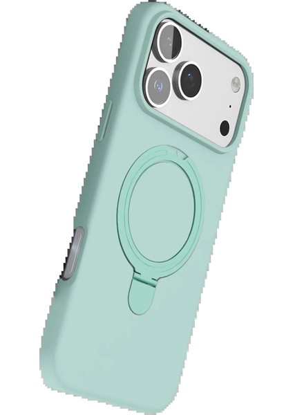 Apple iPhone 17 Pro Max Regal Magsafe Standlı Kapak - Su YEŞILI-(5796) - M248K566-R10248 modelleri