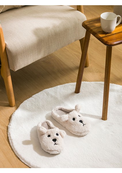 Yeni Sezon Köpek Figürlü Pelüş Kadın Ev Terliği