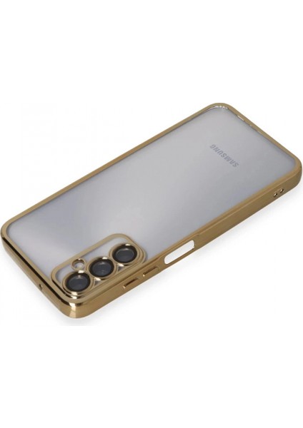 Samsung Galaxy A05S Kılıf Lensli Silikon - Gold modelleri