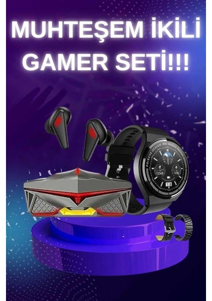 Anc Özellikli Bluetooth Kulaklık ve Amoled Ekran Akıllı Saat Uyku ve Sağlık Takibi Nabız Ölçer fiyatları