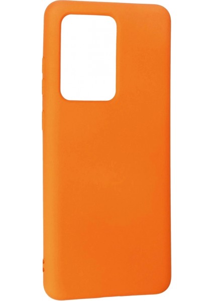 Samsung Galaxy S20 Ultra Kılıf Nano Içi Kadife Silikon - Turuncu modelleri