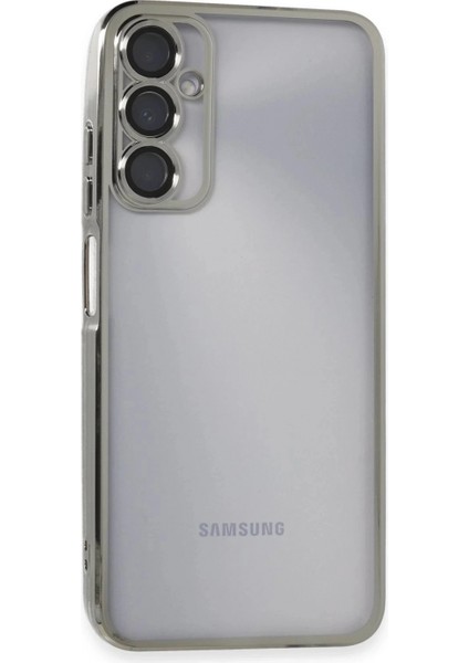 Samsung Galaxy A05S Kılıf Lensli Silikon - Gümüş