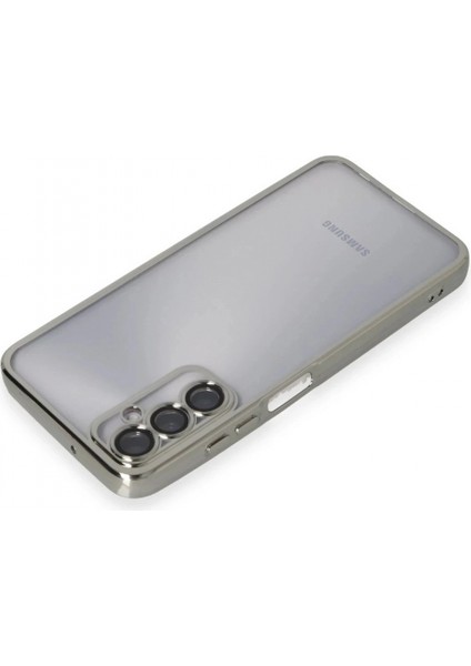 Samsung Galaxy A05S Kılıf Lensli Silikon - Gümüş modelleri