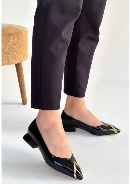 Goes Siyah Rugan Babet Ayakkabı - Lisinya