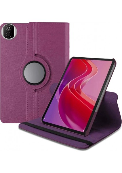 Huawei Honor Pad X7 360 Tablet Deri Kılıf - Mor