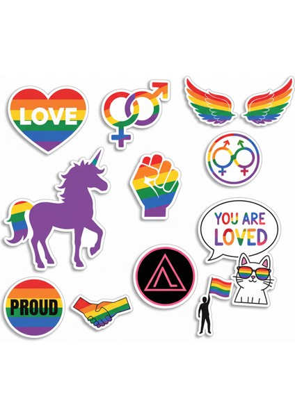 Rainbow Telefon Laptop Notebook Tablet Defter Matara Stiker Etiket ST2341