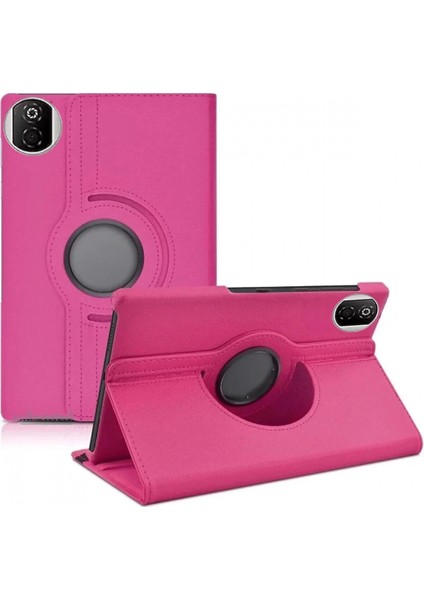 Huawei Honor Pad X7 360 Tablet Deri Kılıf - Pembe