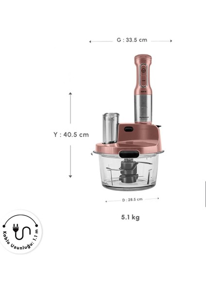 Sebze, Et ve Meyve Dilimle Doğra Karıştır Rendele Çırp Smoothie Yap 6 Bıçaklı 2500W Yüksek Güçlü Premium Mutfak Robotu & Blendır Inox modelleri
