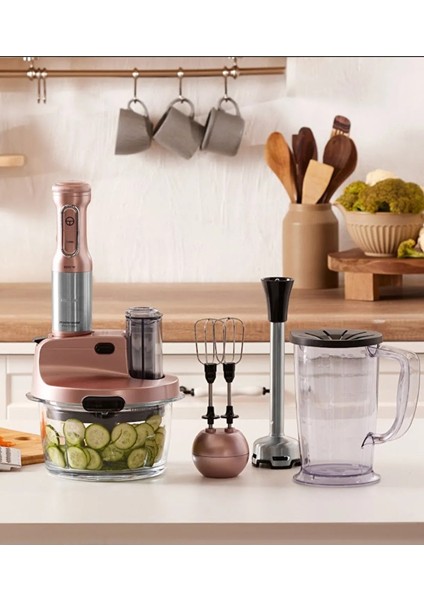 Sebze, Et ve Meyve Dilimle Doğra Karıştır Rendele Çırp Smoothie Yap 6 Bıçaklı 2500W Yüksek Güçlü Premium Mutfak Robotu & Blendır Inox fırsatları