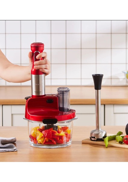 Sebze, Et ve Meyve Dilimle Doğra Karıştır Rendele Çırp Smoothie Yap 6 Bıçaklı 2500W Yüksek Güçlü Premium Mutfak Robotu & Blendır Inox fırsatları