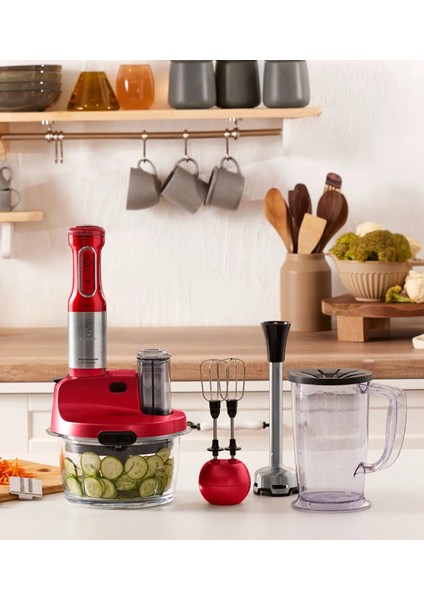 Sebze, Et ve Meyve Dilimle Doğra Karıştır Rendele Çırp Smoothie Yap 6 Bıçaklı 2500W Yüksek Güçlü Premium Mutfak Robotu & Blendır Inox indirimleri