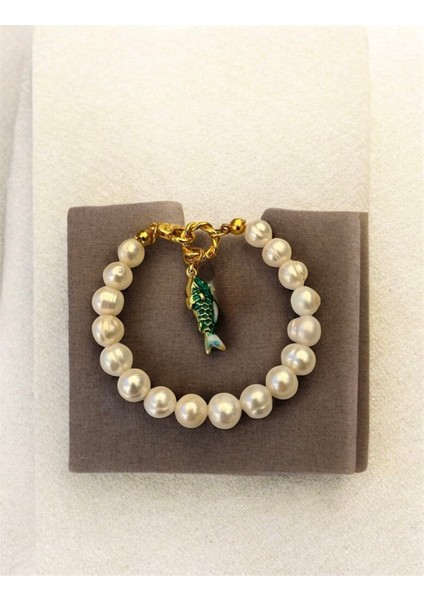 Sertifikalı Gerçek Inci Bileklik 9-10 mm Balık Charm fiyatları
