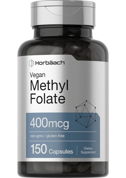 Horbäach Methyl Folate 400 Mcg 150 Vegan Caps