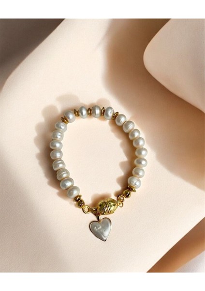 Sertifikalı Gerçek Rondel Kesim Inci Bileklik Mıktanıslı Kilit ve Kalp Charm fiyatları