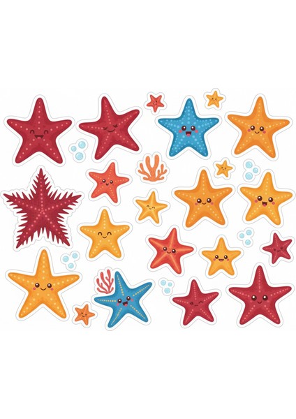 Deniz Yıldızı Telefon Laptop Notebook Tablet Defter Matara Stiker Etiket ST2312