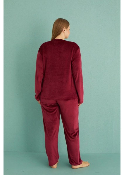 Mihra 13213 Kadın Kadife Uzun Kol Pijama Takımı indirimleri