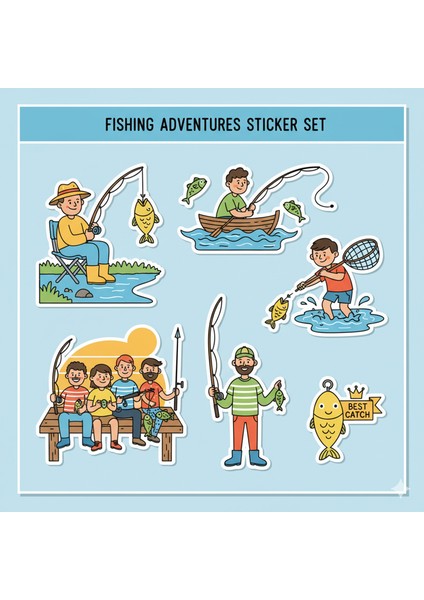 Balıkçı Telefon Laptop Notebook Tablet Defter Matara Stiker Etiket ST2310