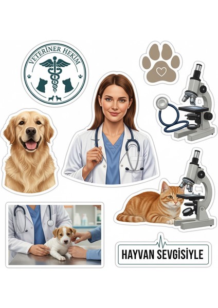 Veteriner Telefon Laptop Notebook Tablet Defter Matara Stiker Etiket ST2290