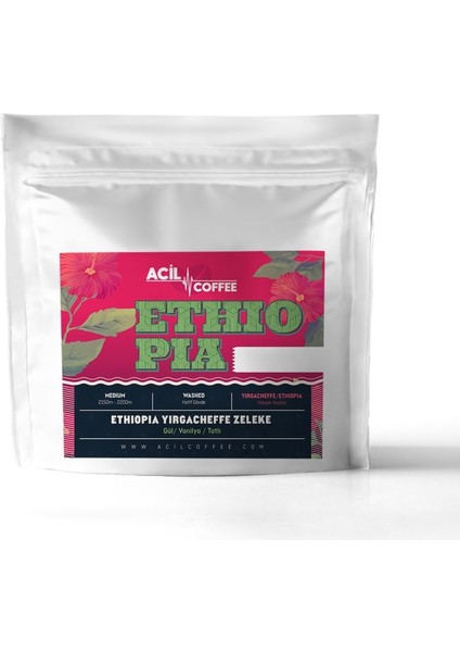 Ethiopia Yirgacheffe Zeleke - Gül, Tatlı Dokular ve Vanilya Aromalı Filtre Kahve 1000gr