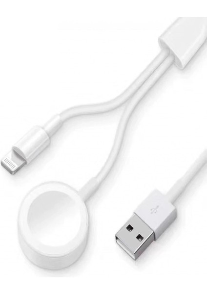 AC08 2in1 Kablosuz Şarj Apple Watch 1/2/3/4/5/6/7/8/se