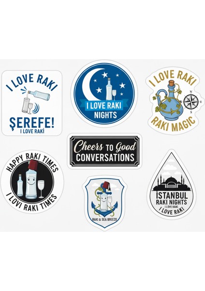Rakı Telefon Laptop Notebook Tablet Defter Matara Stiker Etiket ST2395