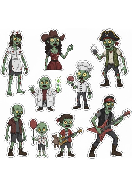 Zombi Telefon Laptop Notebook Tablet Defter Matara Stiker Etiket ST2330