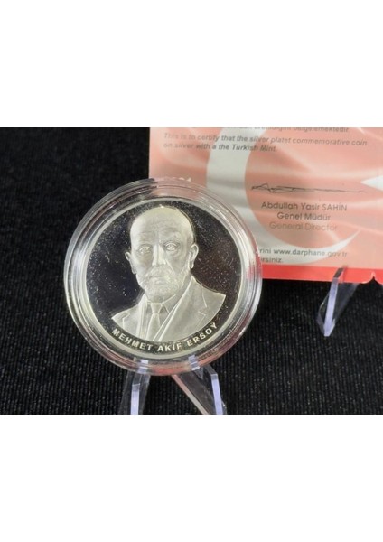 Istiklâl Marşı’nın 100. Yılı – Mehmet Âkif Ersoy Gümüş Hatıra Sikkesi (Darphane, 2021) fiyatları