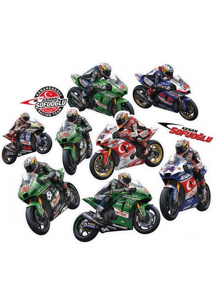 Kenan Sofuoğlu Telefon Laptop Notebook Tablet Defter Matara Stiker Etiket ST2321