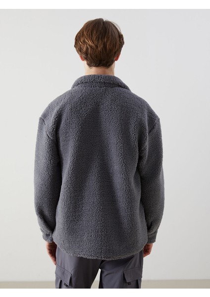 Yeni Sezon Rahat Kalıp Uzun Kollu Pelüş Erkek Gömlek Ceket fırsatları