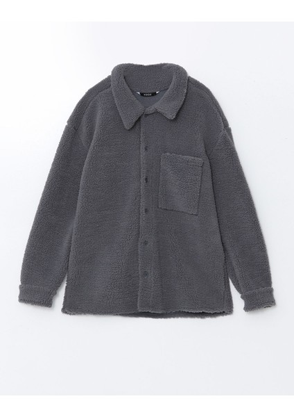 Yeni Sezon Rahat Kalıp Uzun Kollu Pelüş Erkek Gömlek Ceket indirimleri