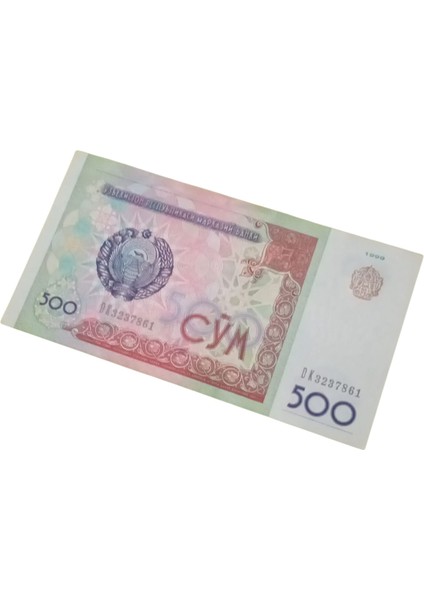 Özbekistan 500 Som Koleksiyon Yabancı Kağıt Para.
