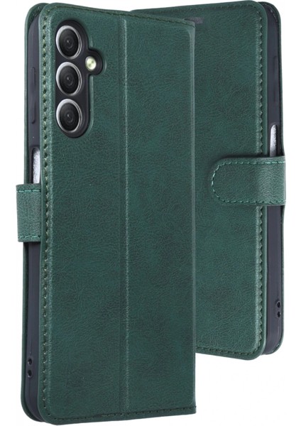 Samsung Galaxy A24 4g Kılıf Trend S Plus Kapaklı Kılıf - Yeşil