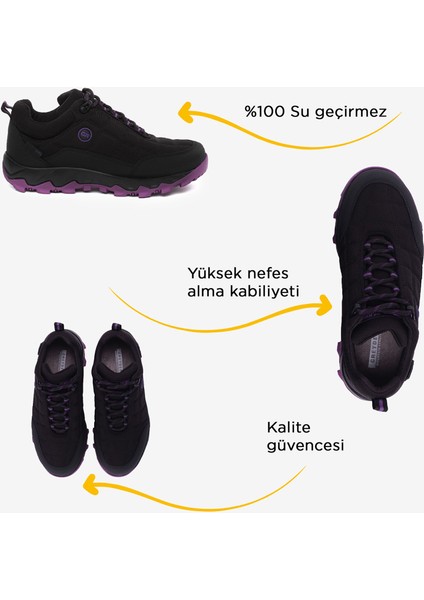Kadın Siyah Mor Su Geçirmez Outdoor Ayakkabı 5K2GA00171