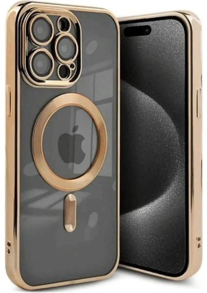 iPhone 15 Pro Kılıf Kross Magneticsafe Kapak - Gold