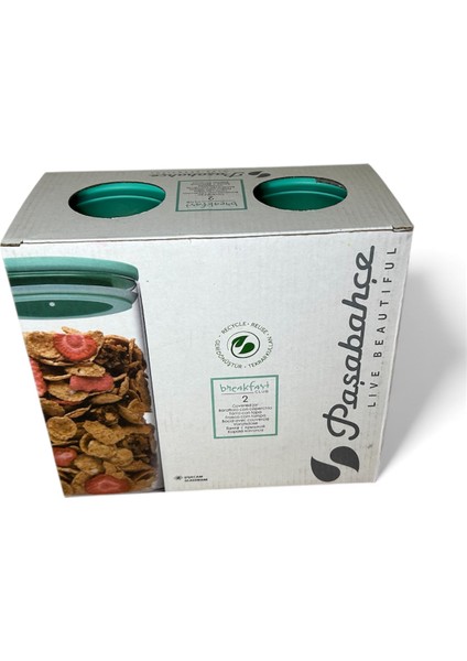 Breakfast Club Kavanoz Yeşil Kapaklı 2li 795 cc