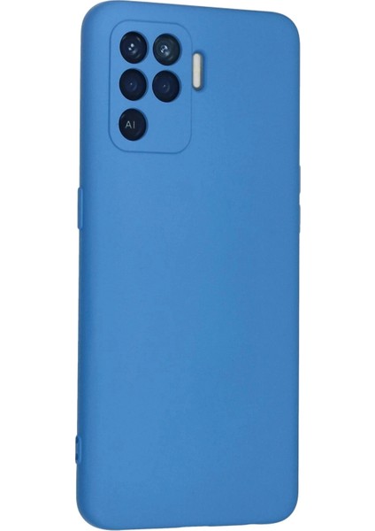 Oppo Reno 5 Lite Kılıf Nano Içi Kadife Silikon - Mavi fiyatları