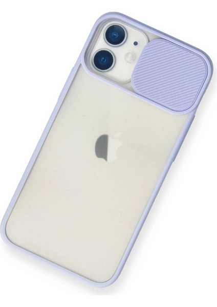 iPhone 11 Kılıf Palm Buzlu Kamera Sürgülü Silikon - Lila modelleri