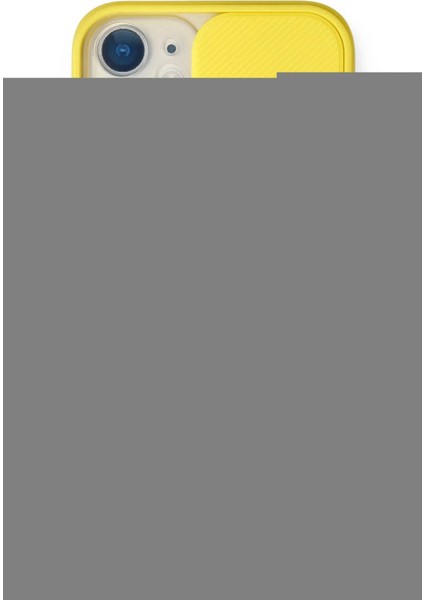 iPhone 11 Kılıf Palm Buzlu Kamera Sürgülü Silikon - Sarı