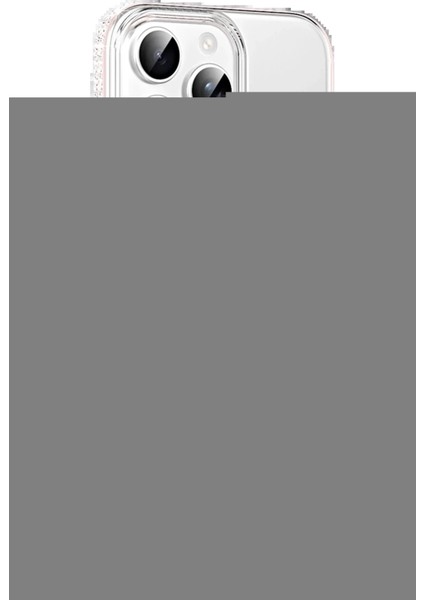 Apple iPhone 15 Pro Move Taşlı Magsafe Kapak - Gümüş